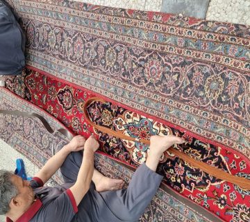 چرم دوزی فرش - قالیشویی مهباف