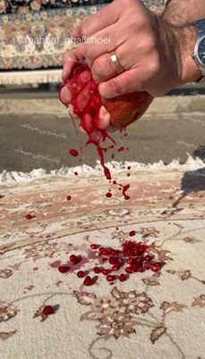 حذف لکه انار از روی انواع فرش