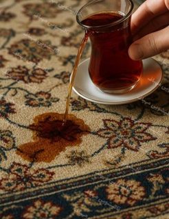 پاک کردن لکه چایی از روی فرش
