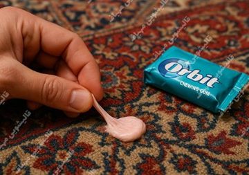 پاک کردن لکه آدامس از روی فرش