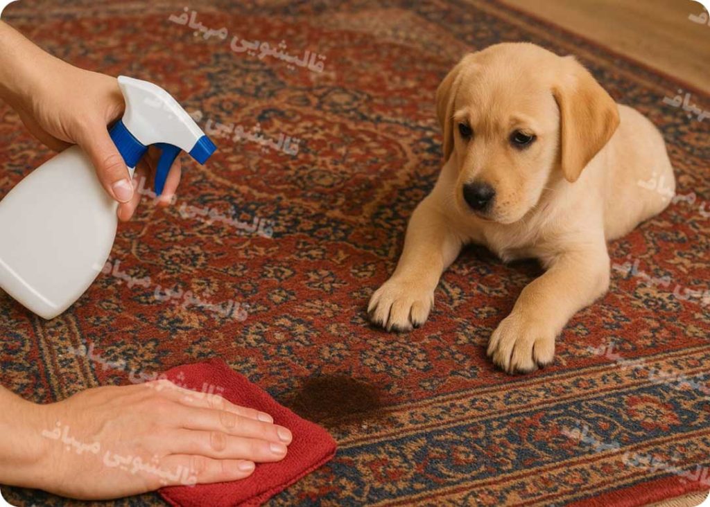پاک کردن لکه مدفوع از روی فرش