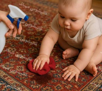 حذف لکه ادرار از روی فرش